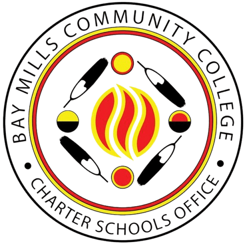 Logo of Bay Mills Community College Charter Schools Office.